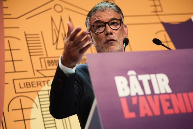 Olivier Faure, Socialist party leader, in Blois, central France, on August 29, 2025.