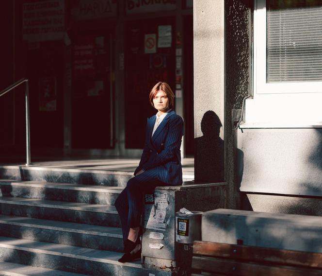 Nikolina Sinđelić, outside her university in Belgrade, August 26, 2025.