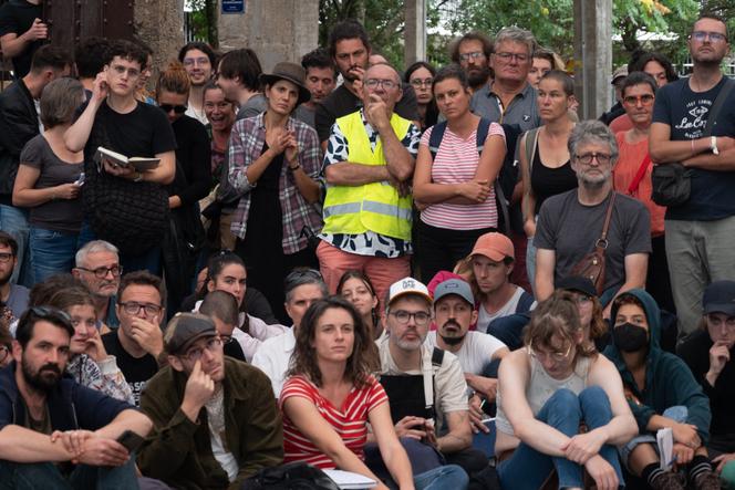 A departmental general assembly where actions for the Bloquons Tout movement were discussed, September 10. In Nantes, August 30, 2025.