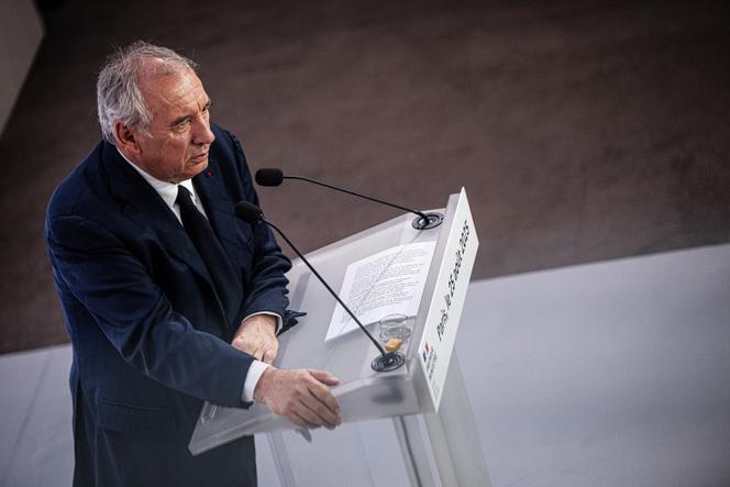 Prime Minister François Bayrou at a press conference on the 2026 budget in Paris, August 25, 2025.
