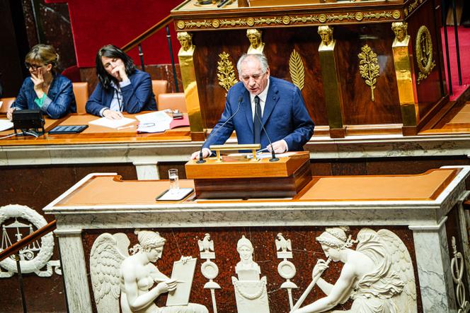 François Bayrou during his government policy statement at the Assemblée Nationale on September 8, 2025.