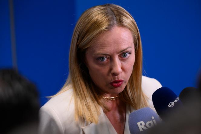 Italian Prime Minister Giorgia Meloni at a NATO summit in The Hague, Netherlands, June 25, 2025.